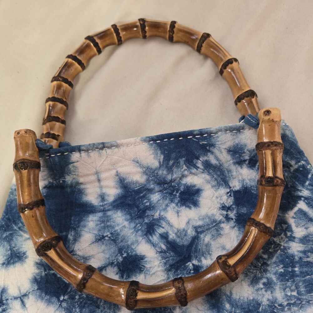 Art To Wear Boho Bamboo Purse Women Tie Dye Bag Cottage Festival Fairy Style - Picture 2 of 11